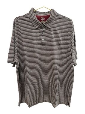 Jos. A. Bank Grey and Burgundy Striped Shirt